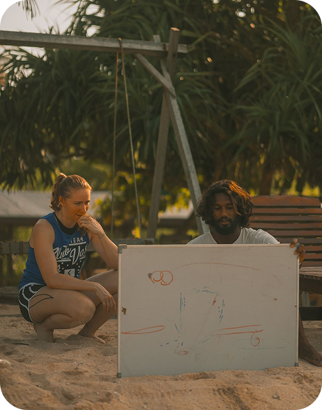 Tailslide non surfing things to do in sri lanka_man diving in Madiha reef Sri Lanka coral garden_surf retreat with optiobnal activities to deepen your surf practice_Activities