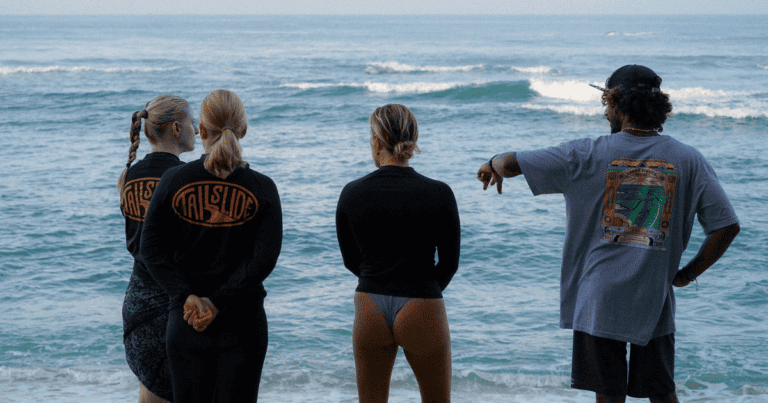 Tailslide surfers standing at the ocean, how long does it take to learn to surf