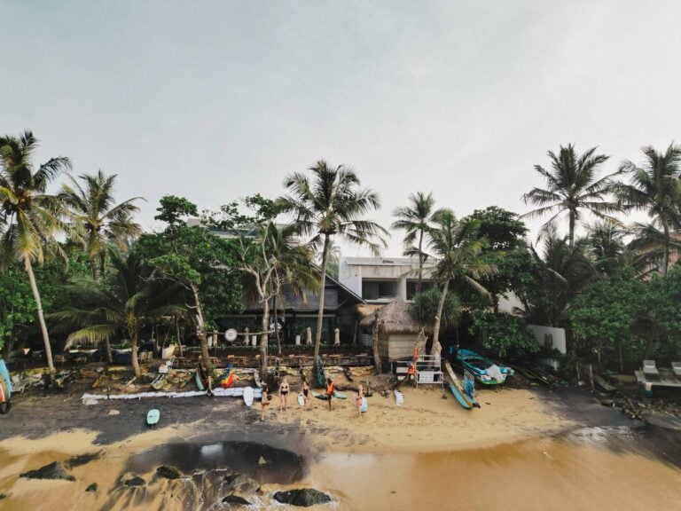 Surfers at Tailslide surf house